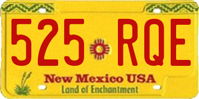 NM license plate 525RQE