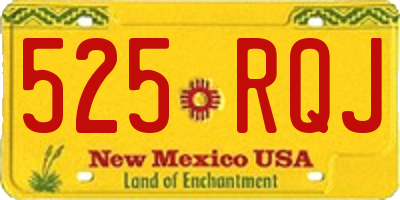 NM license plate 525RQJ