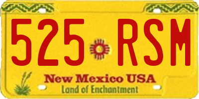 NM license plate 525RSM