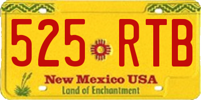 NM license plate 525RTB
