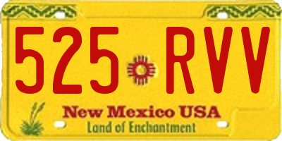 NM license plate 525RVV