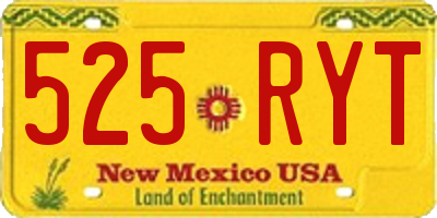 NM license plate 525RYT