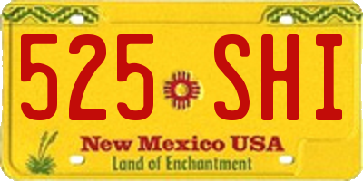 NM license plate 525SHI