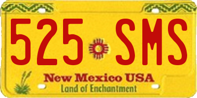NM license plate 525SMS