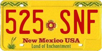 NM license plate 525SNF