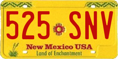 NM license plate 525SNV
