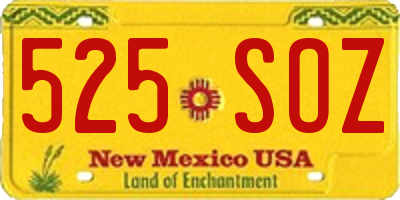 NM license plate 525SOZ