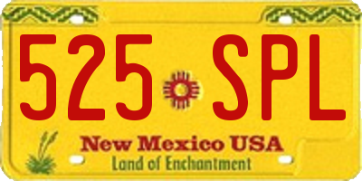 NM license plate 525SPL