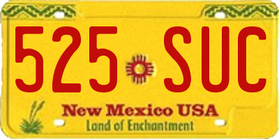 NM license plate 525SUC