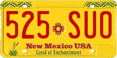 NM license plate 525SUO