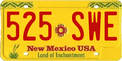 NM license plate 525SWE
