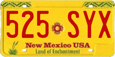 NM license plate 525SYX