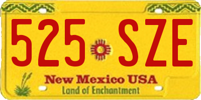 NM license plate 525SZE