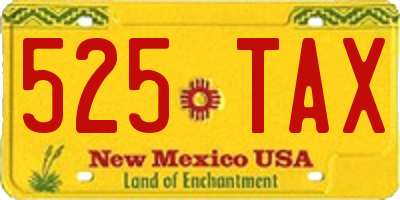NM license plate 525TAX