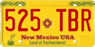 NM license plate 525TBR