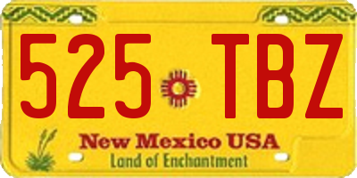 NM license plate 525TBZ