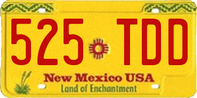NM license plate 525TDD