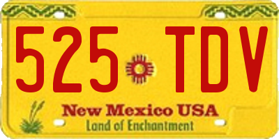 NM license plate 525TDV