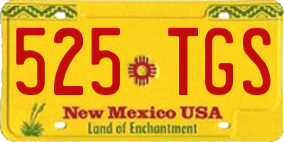 NM license plate 525TGS