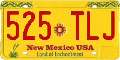 NM license plate 525TLJ