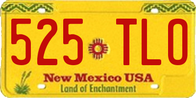 NM license plate 525TLO