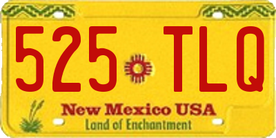 NM license plate 525TLQ