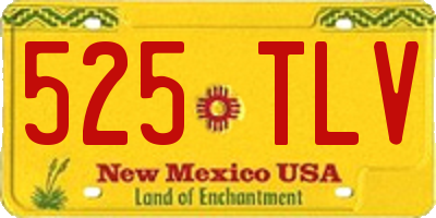 NM license plate 525TLV