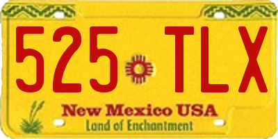 NM license plate 525TLX
