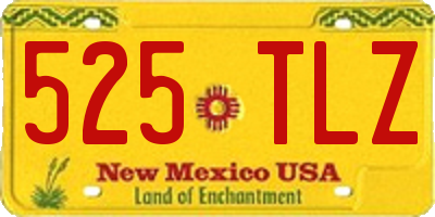 NM license plate 525TLZ