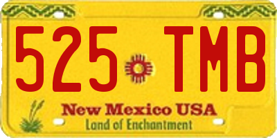 NM license plate 525TMB