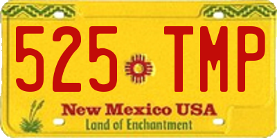 NM license plate 525TMP