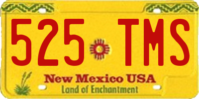 NM license plate 525TMS