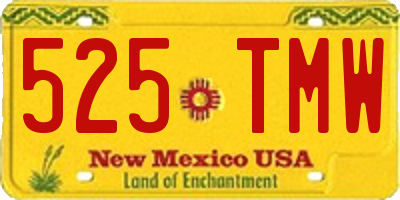 NM license plate 525TMW