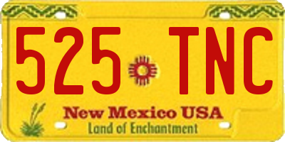 NM license plate 525TNC
