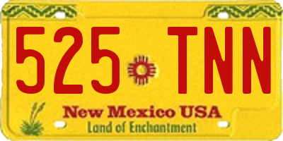 NM license plate 525TNN