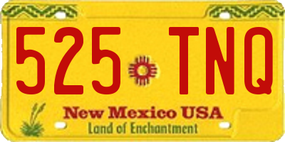 NM license plate 525TNQ