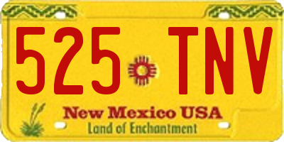 NM license plate 525TNV