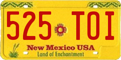 NM license plate 525TOI