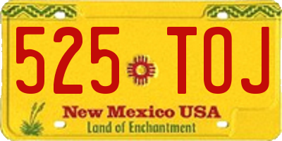 NM license plate 525TOJ