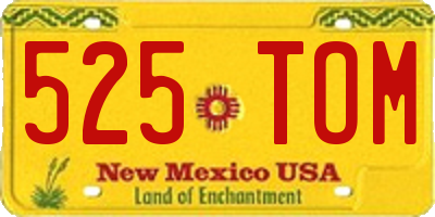 NM license plate 525TOM