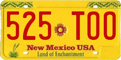 NM license plate 525TOO
