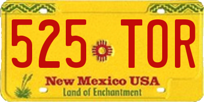 NM license plate 525TOR