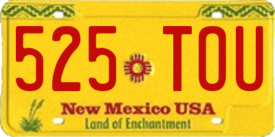 NM license plate 525TOU