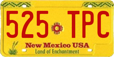 NM license plate 525TPC