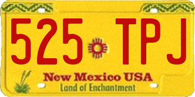 NM license plate 525TPJ