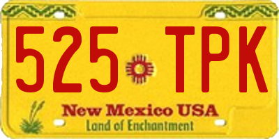 NM license plate 525TPK