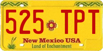 NM license plate 525TPT