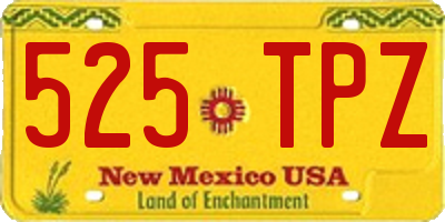 NM license plate 525TPZ