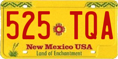 NM license plate 525TQA