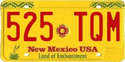 NM license plate 525TQM